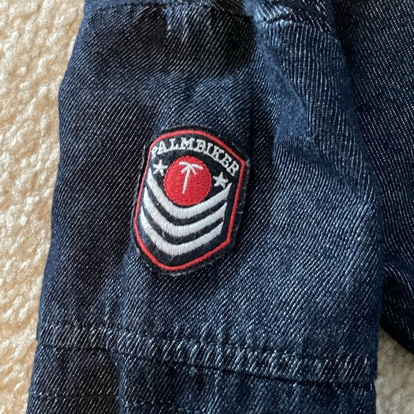 PT 95 Kids Motorcycle Blue Jean Jacket with Patches - Size: 6 - Picture 5 of 11